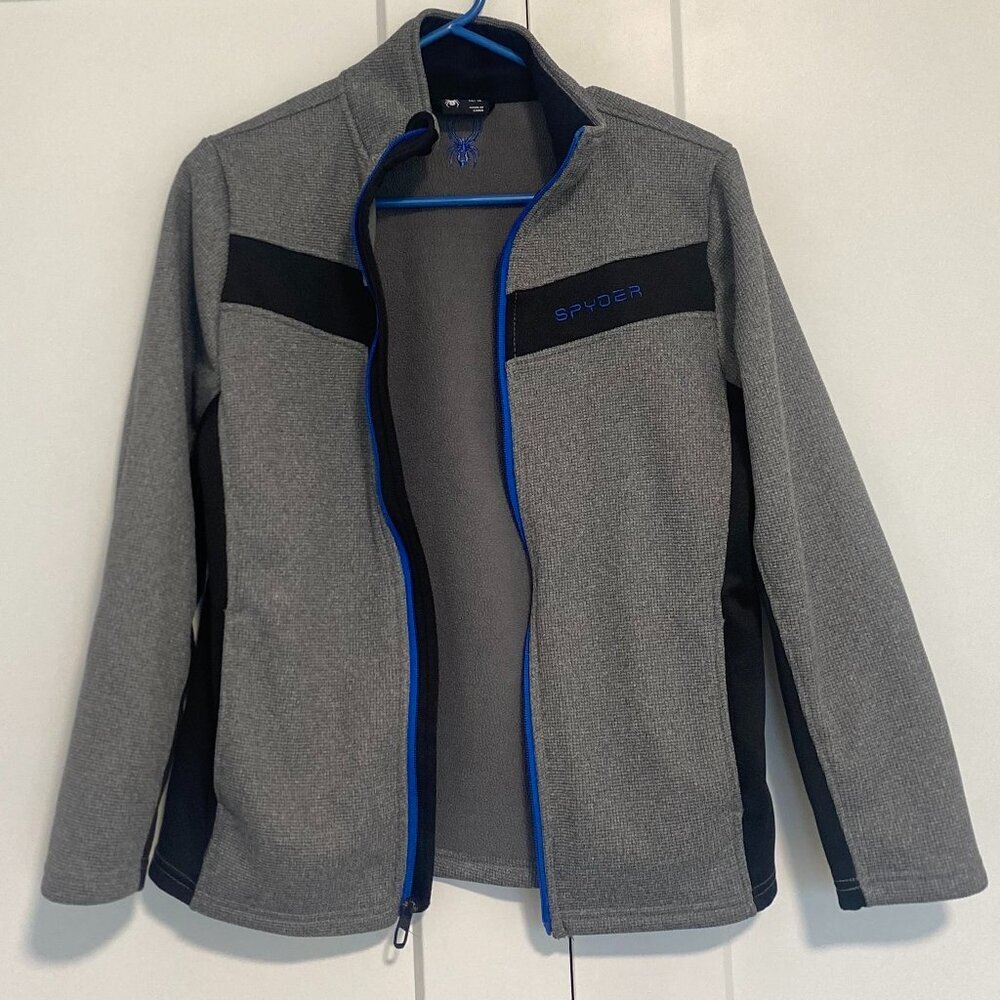 Spyder Boys Youth Waffle Knit Zip-up Sweater / Jacket Size‎ XL 14-16